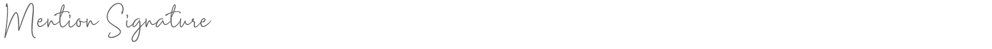 Mention Signature Mention Signature.ttf font preview